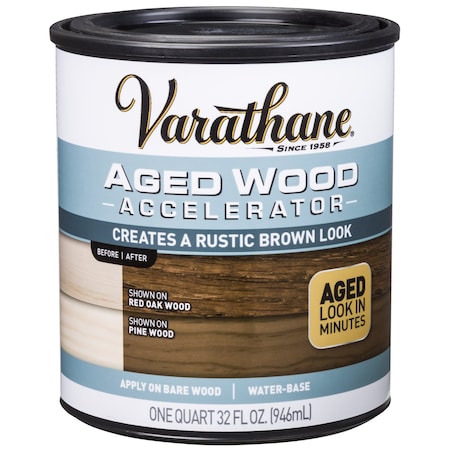 Varathane Varathane Semi-Transparent Gloss Aged Brown Water-Based Polyurethane Aged Wood Accelerator 1 qt 331305